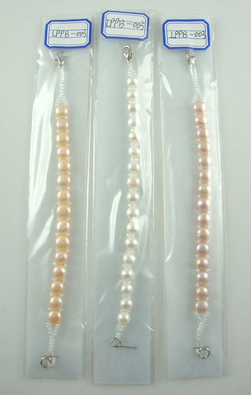 Wholesale Lot of 25 8 9MM Bread Pearl Bracelets  LPPB 003
