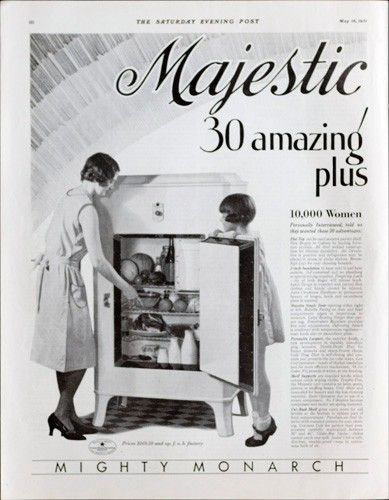 1931 Majestic Refrigerator vintage ad  