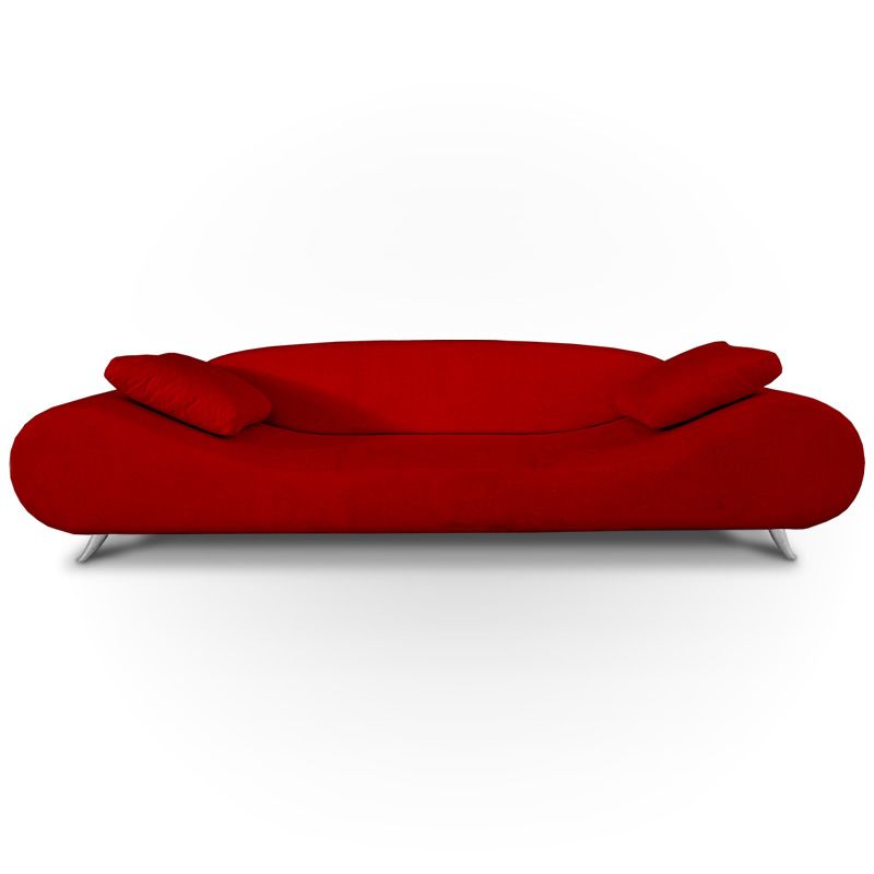 Contemporary Red Fabric 3 Seater Lounge Modern Design Sofa 