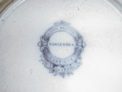 ANTIQUE FLOW BLUE JOHN ALCOCK VINCENNES COBRIDGE PLATES  