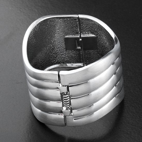 Fashion Party Bracelet,Silver Tone 5 Bar Alloy Cuff  