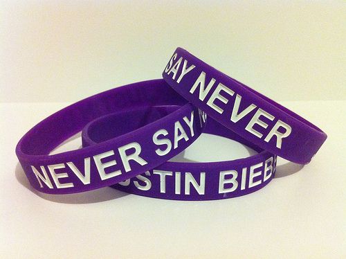 Justin Bieber =] Never Say Never Bracelet Wristband  