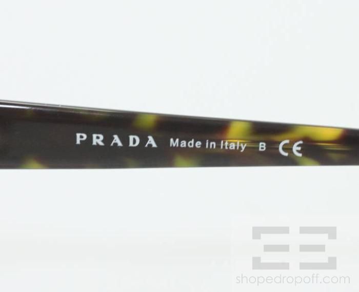 Prada Brown Tortoise & Silver Sunglasses SPR 05M  