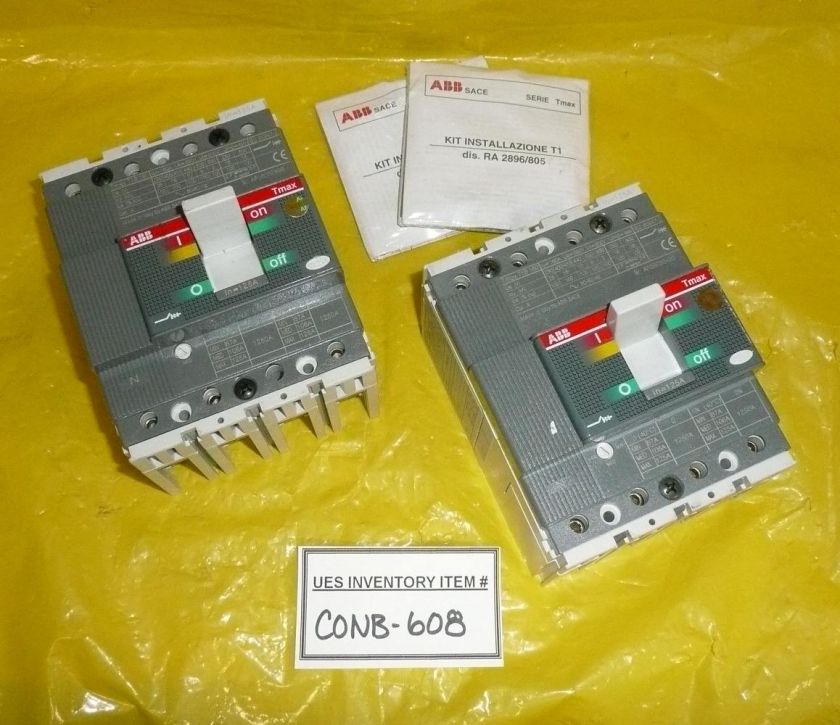 ABB Tmax Circuit Breaker Pair T1B 160 New 0680 00657  