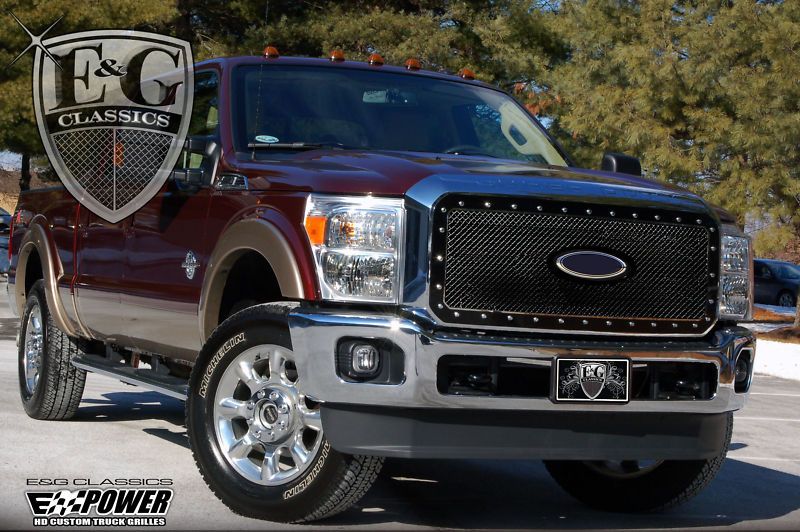 2011 FORD F250 F350 SUPER DUTY BLACK MESH GRILLE GRILL E&G  