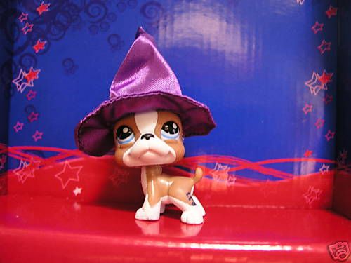 Littlest pet shop New halloween Witch Boxer Dog #1079  