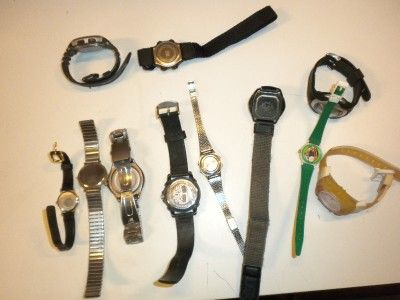 LOT 11   WATCH SEIKO CASIO CITIZEN TIMBERLAND WRISTWATCH REPAIR /PARTS 