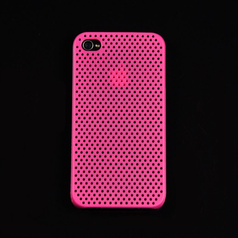 Ultra Thin 0.5mm Peachblow Net Flectional Protector Case for iPhone 4 