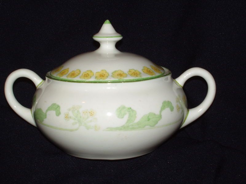 ROYAL GUSTAFSBERG 1232 SUGAR BOWL YELLOW FLOWERS SWEDEN  