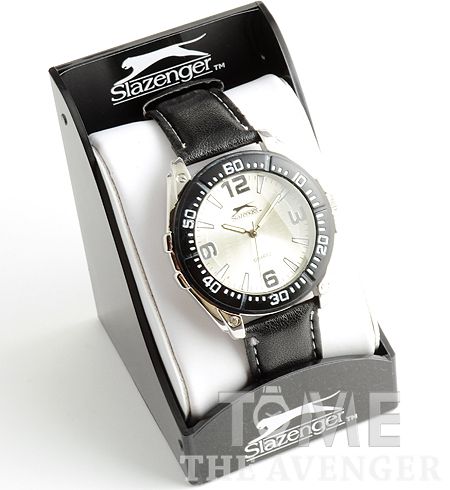 MENS SLAZENGER BLACK STRAP WATCH SLZ/126A NEW WARRANTY  