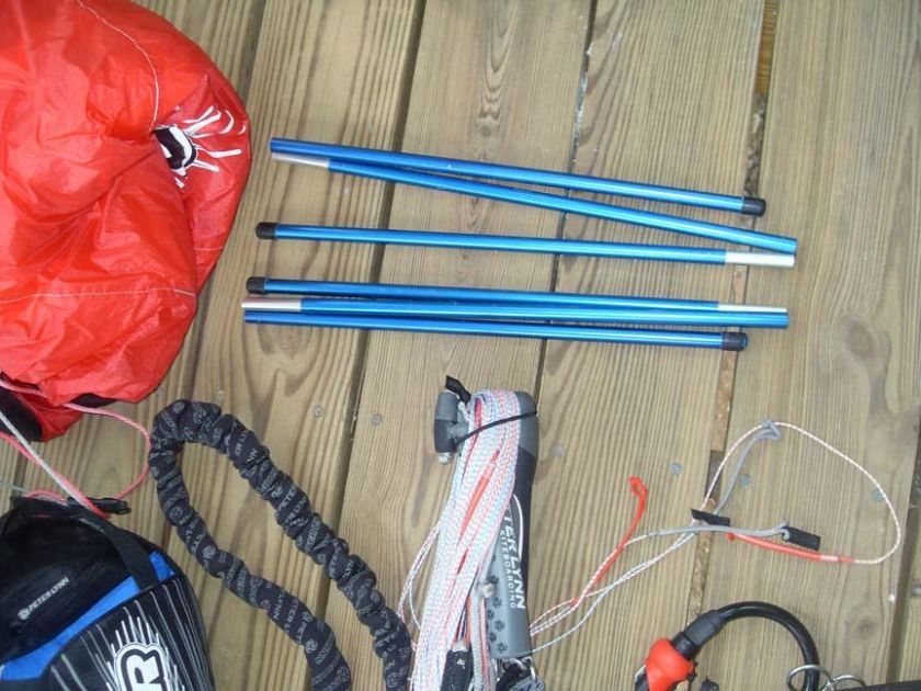 Complete Peter Lynn Charger 10M Kitesurfing Kiteboarding Kite, Control 