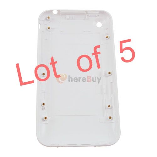 5PCs Back Housing Case Cover for iPhone 3G 16GB White  