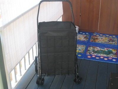 SHOPPING FOLDING Cart front SWIVELWHEELS jumbo Black Blue or Red