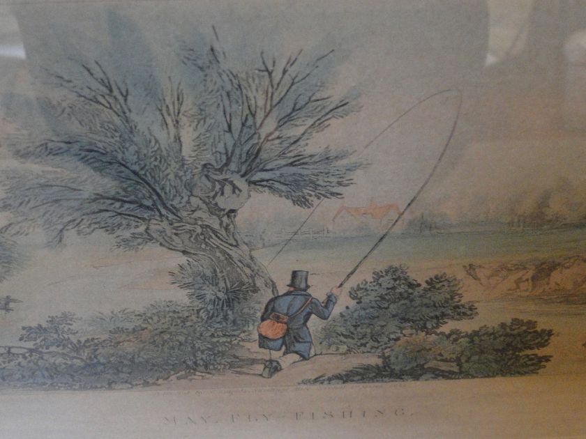   fly fishing” by s. knights sweetings alley 1833 hand colored  