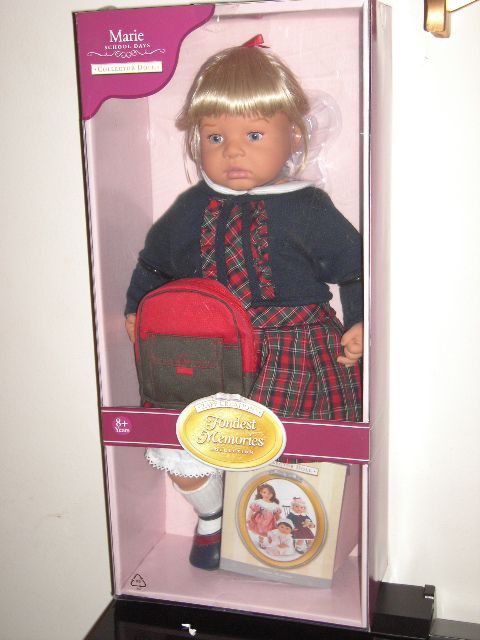 ZAPF CREATION FONDEST MEMORIES MARIE SCHOOL DAYS DOLL NEW 22  