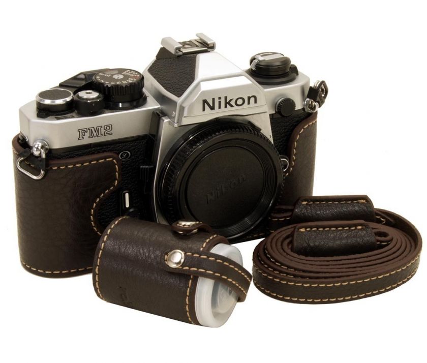 genuine leather case&strap for Nikon FM2 FE2 FM3a / Dark Brown  