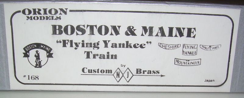 NJCB   Boston & Maine   Flying Yankee 3 Car Articulated Set  