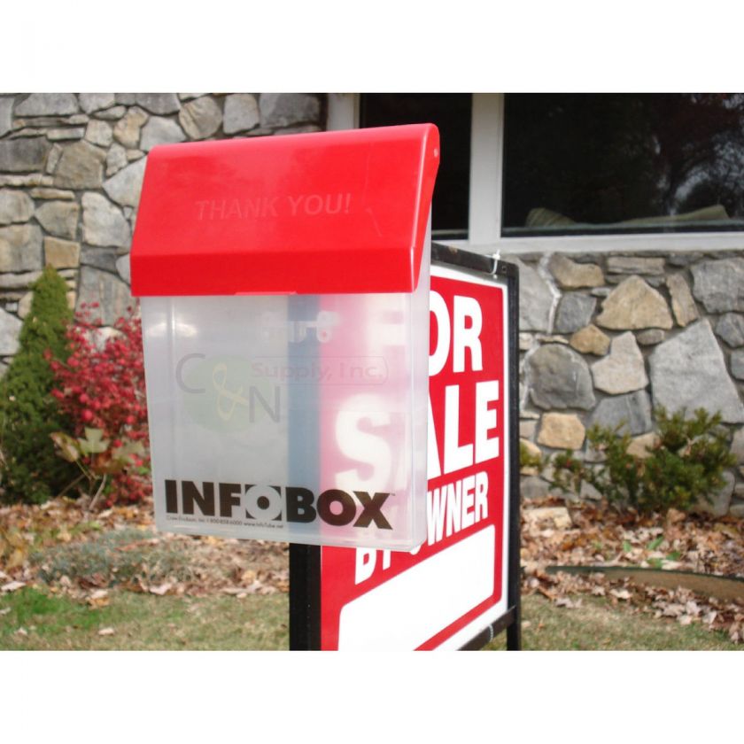 INFOBOX Outdoor Brochure Box Real Estate Literature Flyer Document 