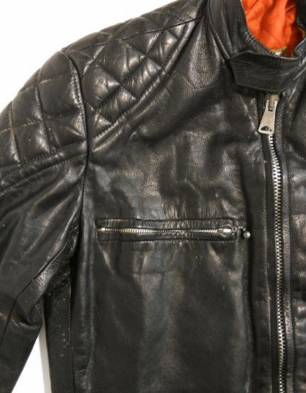   Waddington LEATHER Padded MOTORCYCLE Biker Jacket 38 RARE Y2  