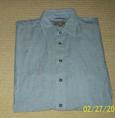 The Mens Wearhouse Pronto Blue NWT XLT l/s Casual Shirt  