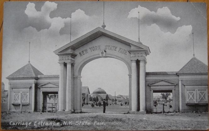 1911 New York State Fair Postcard Syracuse RPO Postmark  