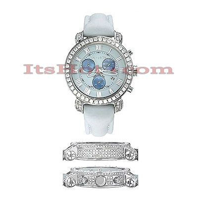 Mens Diamond Benny and Company Watch 5ct White  