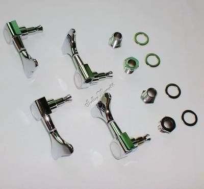 GOTOH SYTLE CHROME BASS TUNERS TUNING PEGS SET 2R+2L  