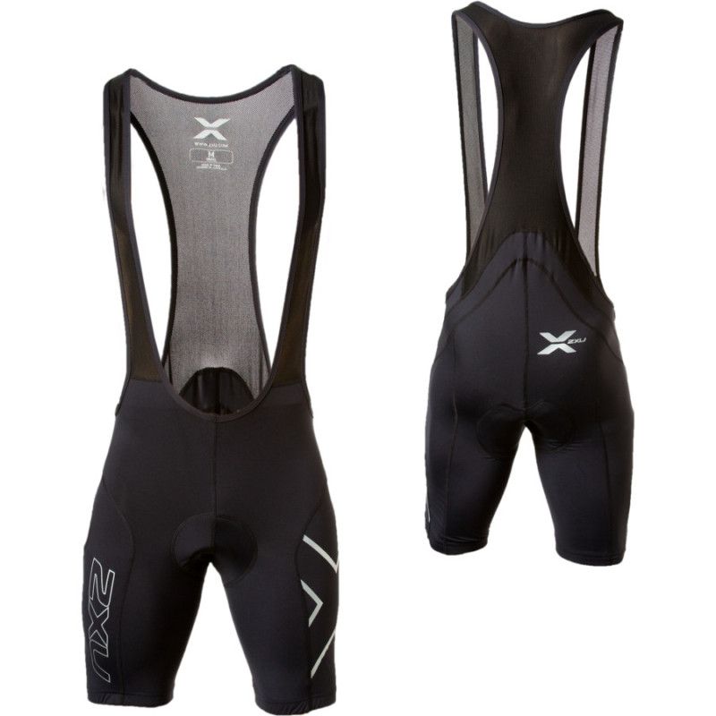 NEW 2XU Compression cycling Bib Short Mens BLACK LARGE  