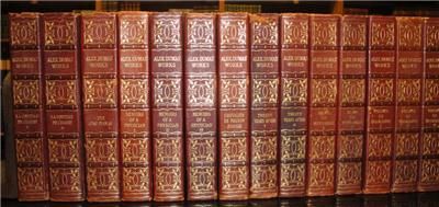   Dumas 33 VOLUMES Antique Leather Library Set THREE MUSKETEERS  