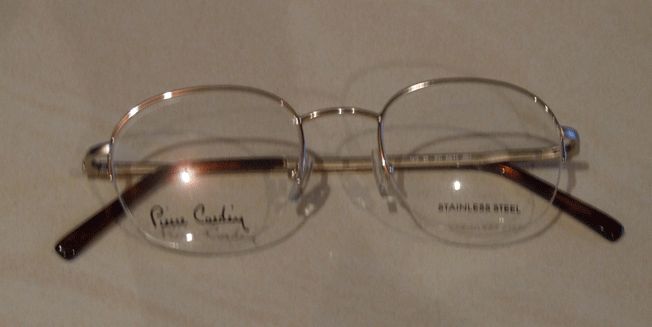 BN Pierre Cardin 100% Authentic Designer Semi Rimless S/Steel Glasses 