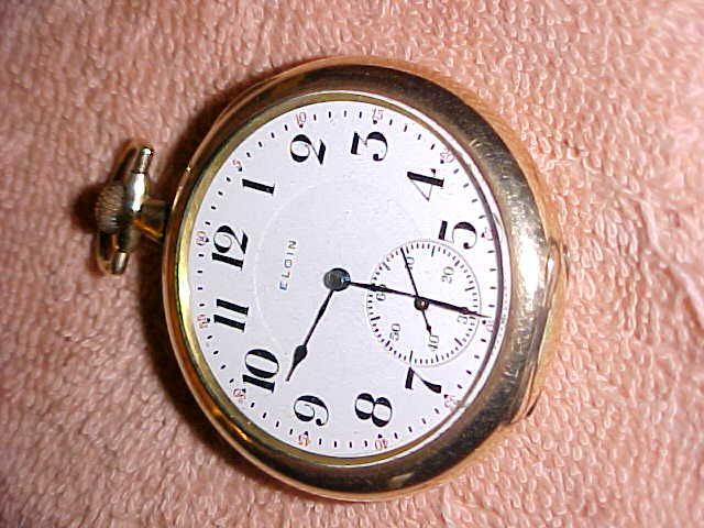 1915 ELGIN 12 sz MINT   GEM DIAL 30YR GOLD CASE  