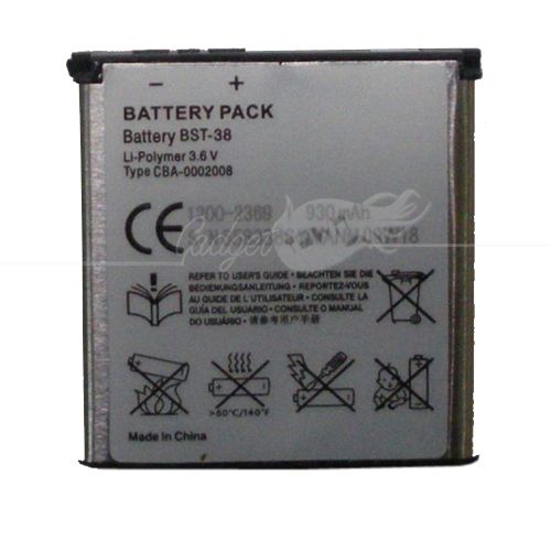 BST 38 Battery for Sony Ericsson S500 W580 W760 R300I T658 T650 W760a 