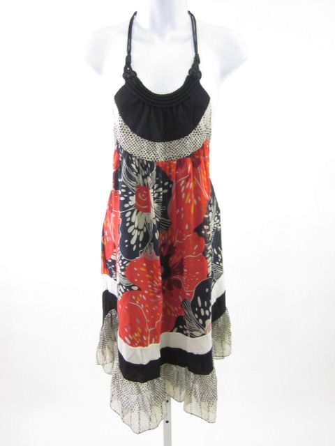 NWT VIVIENNE TAM Printed Silk Halter Dress Sz P $395  