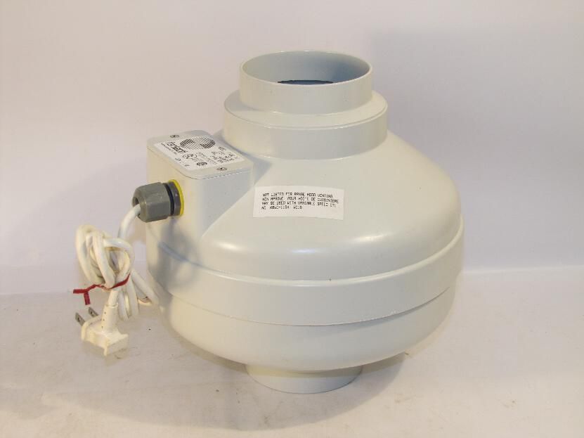 FANTECH MODEL F100 CENTRIFUGAL INLINE 4 DUCT FAN 115V 48W 3140RPM 