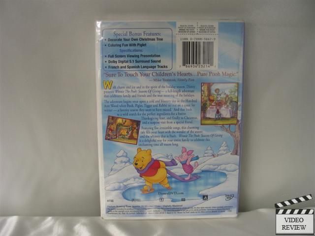 Winnie the Pooh   Seasons of Giving (DVD, 2003) New 786936232141 