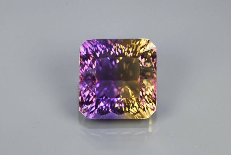 RARE Natural Gem 12.28ct 13.4x13.0mm Concave Cut Bi Color AMETRINE 