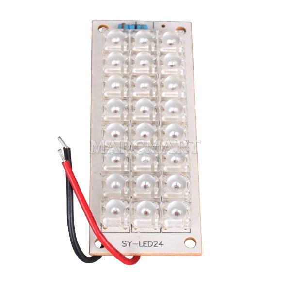 Super Bright DC 12V Warm White 24 LED Piranha LED Panel Board Light 