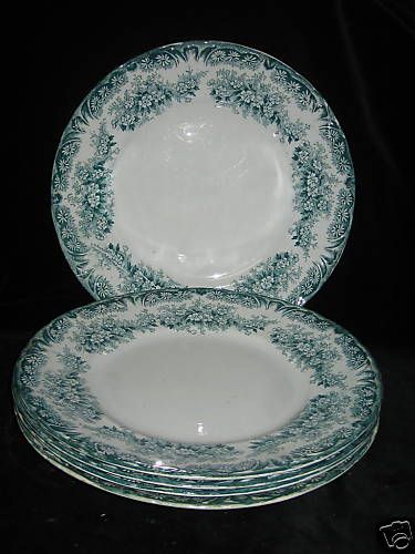 DUDSON WILCOX HANLEY ENGLAND DAISY   SET OF 5 DINNER PLATES   46A 