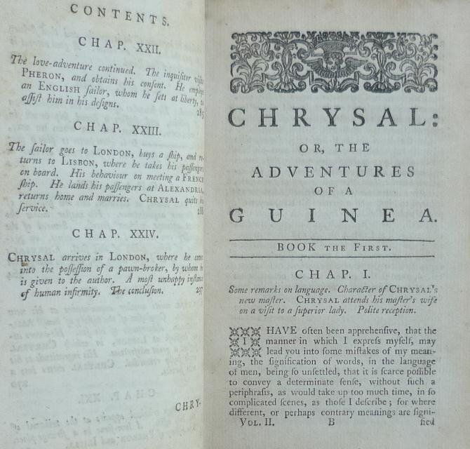 1764 CHRYSAL Adventures Of A Guinea JOHNSTONE Leather PRESENTATION 