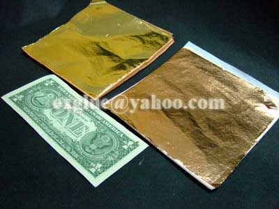 5x5 mimic Gold Copper LEAF 200 SHEET Art Supplies Foil  