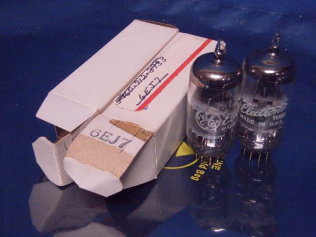 LOT OF 2 GE GENERAL ELECTRONIC TUBE 6EJ7 NIB WHITEBOX  