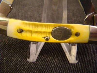   Yellow Cattle Bone 3 Bld Sowbelly Pocket Knife New 9210 24 MJB  