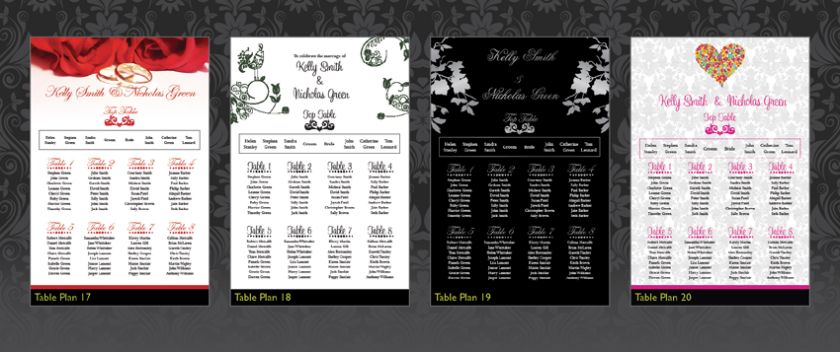 Wedding Table Seating Plans *May designs*  