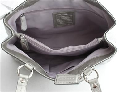   GREY SILVER SOHO SIGNATURE BAG 18912 Metallic Lurex East West  