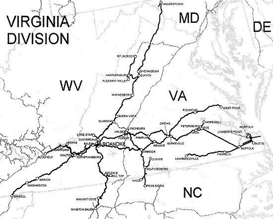 norfolk southern virginia division on cd rom virginia maryland north