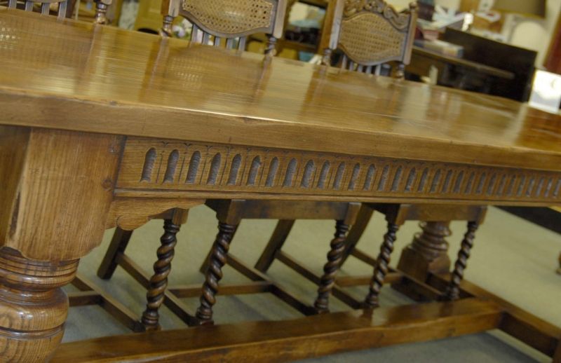 Chunky Abbey Farmhouse Refectory Table Oak Rustic Table  