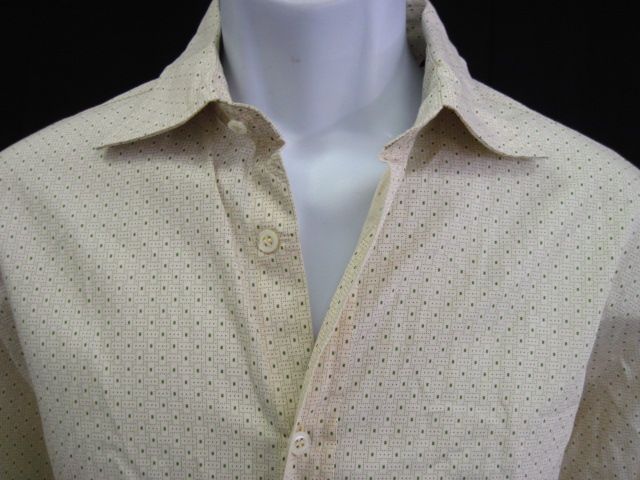 COAST Mens Yellow Green Print Button Down Shirt Sz L  