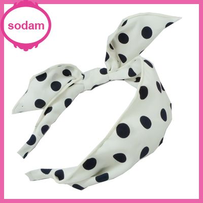   Gossip girl dot scarf bow headband hairband hair accessories  2 color