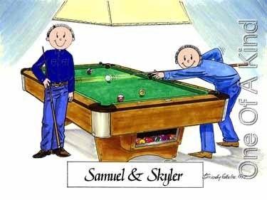 Custom Personalized Print T Shirt  Billiards Pool  