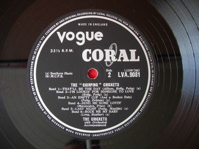 Crickets with Buddy Holly   The Chirping Crickets 1958 VOGUE CORAL LP 